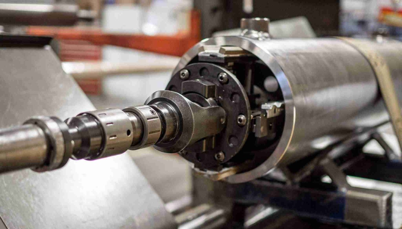 Hydraulic cylinder mounted on the Santoo honing machine